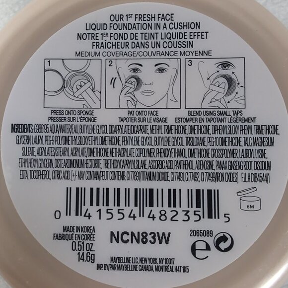 Maybelline Dream Cushion Fresh Face Liquid Foundation 30 Warm Nude 0.51 oz 14.6g - Picture 4 of 7